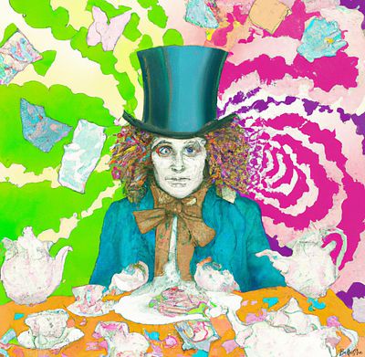 A psychedelic tea time time with the Mad Hatter