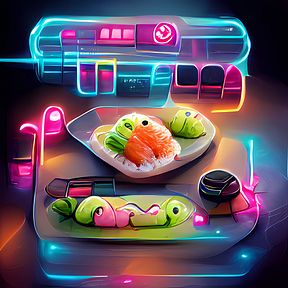 Neon Sushi | objkt.com